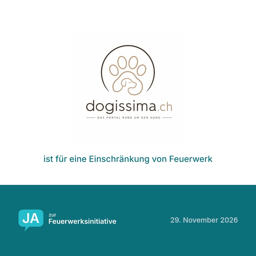 Dogissima - Das Fachportal rund um den Hund ist für eine Einschränkung von Feuerwerk
